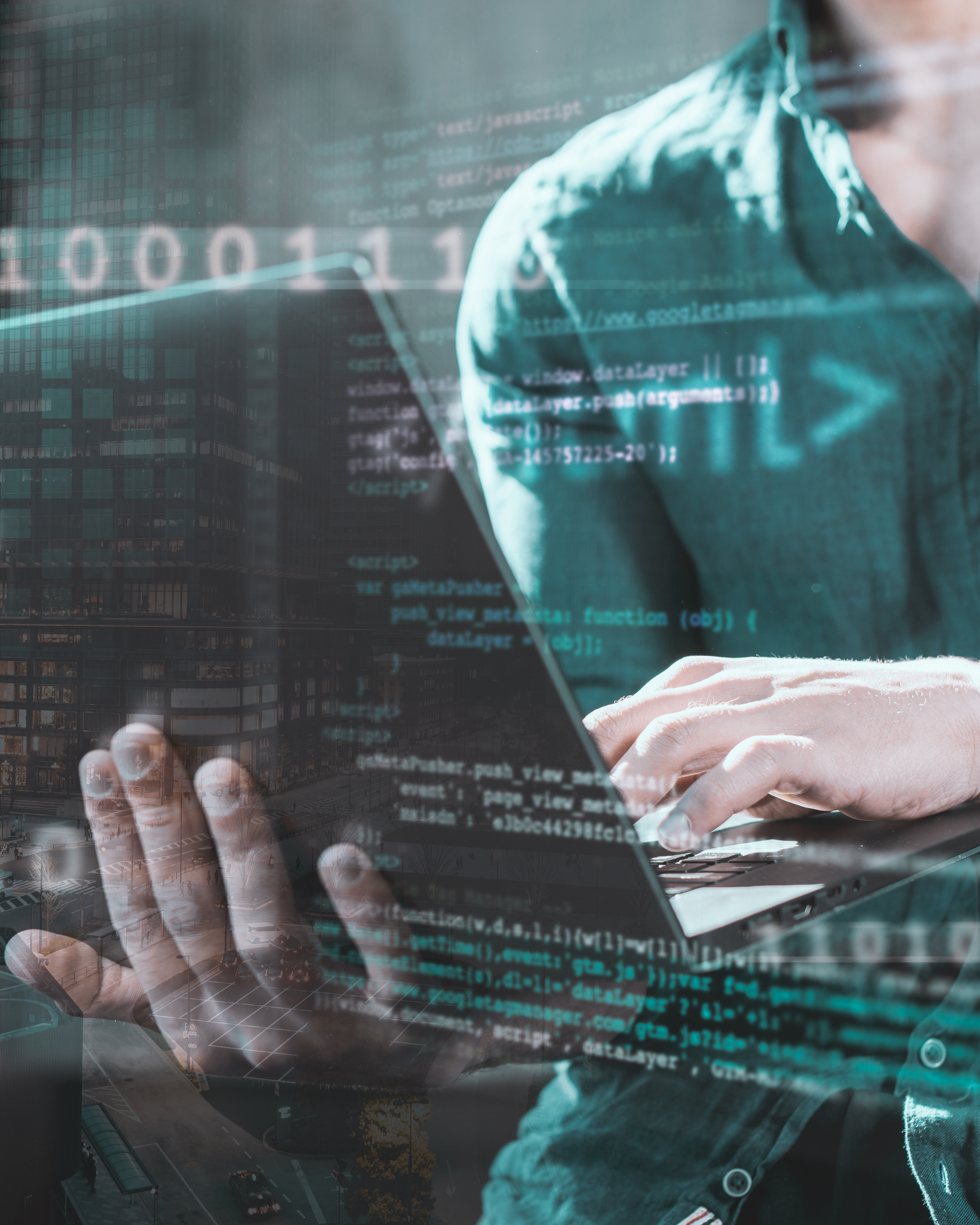 Laptop mit Programmierungs-code